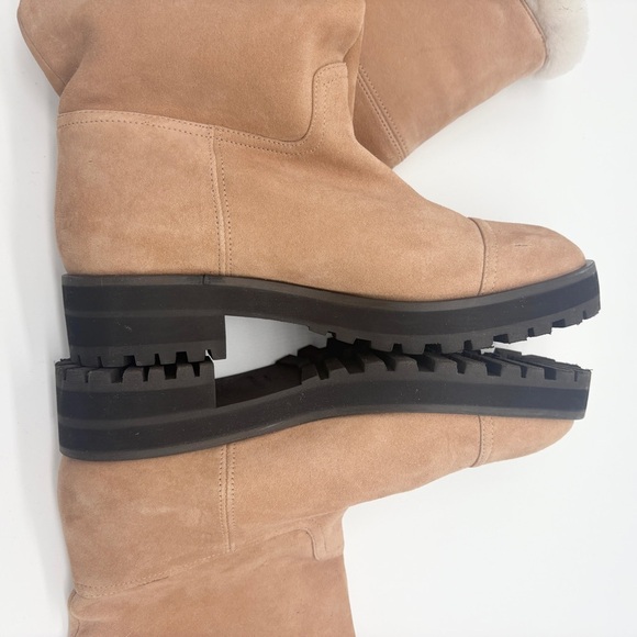 Stuart Weitzman Alpine Shearling Trim Leather Knee High Boots Size 9 - Picture 10 of 16